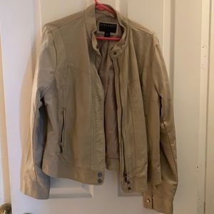 Faux leather jacket beige size XL